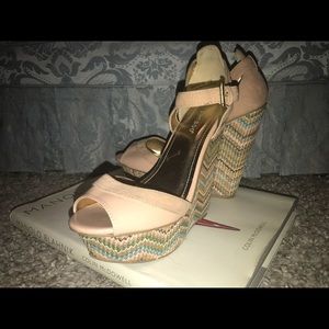 Pair of Bamboo wedges. Size 7. Worn once.